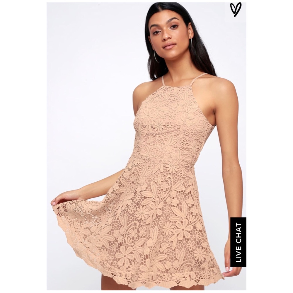 Lulu’s Nude lace dress - Picture 4 of 5